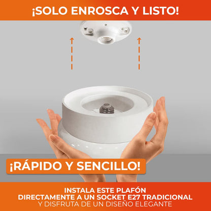 Tecnolite - Lámpara LED 13 W, Luz de Día, Base E27, Cubre Socket Enroscable, No Atenuable. Iluminación Interior