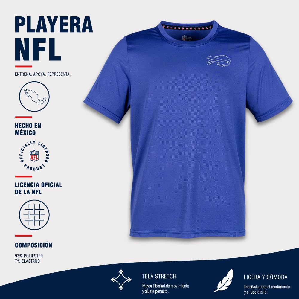 NFL Playera Deportiva Buffalo Bills Azul para Hombre