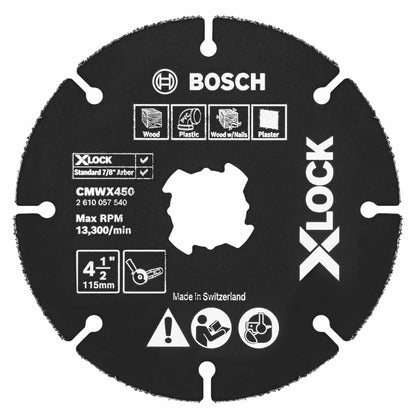 Bosch CMWX450 4-1/2" X-Lock - Ruedas múltiples de carburo
