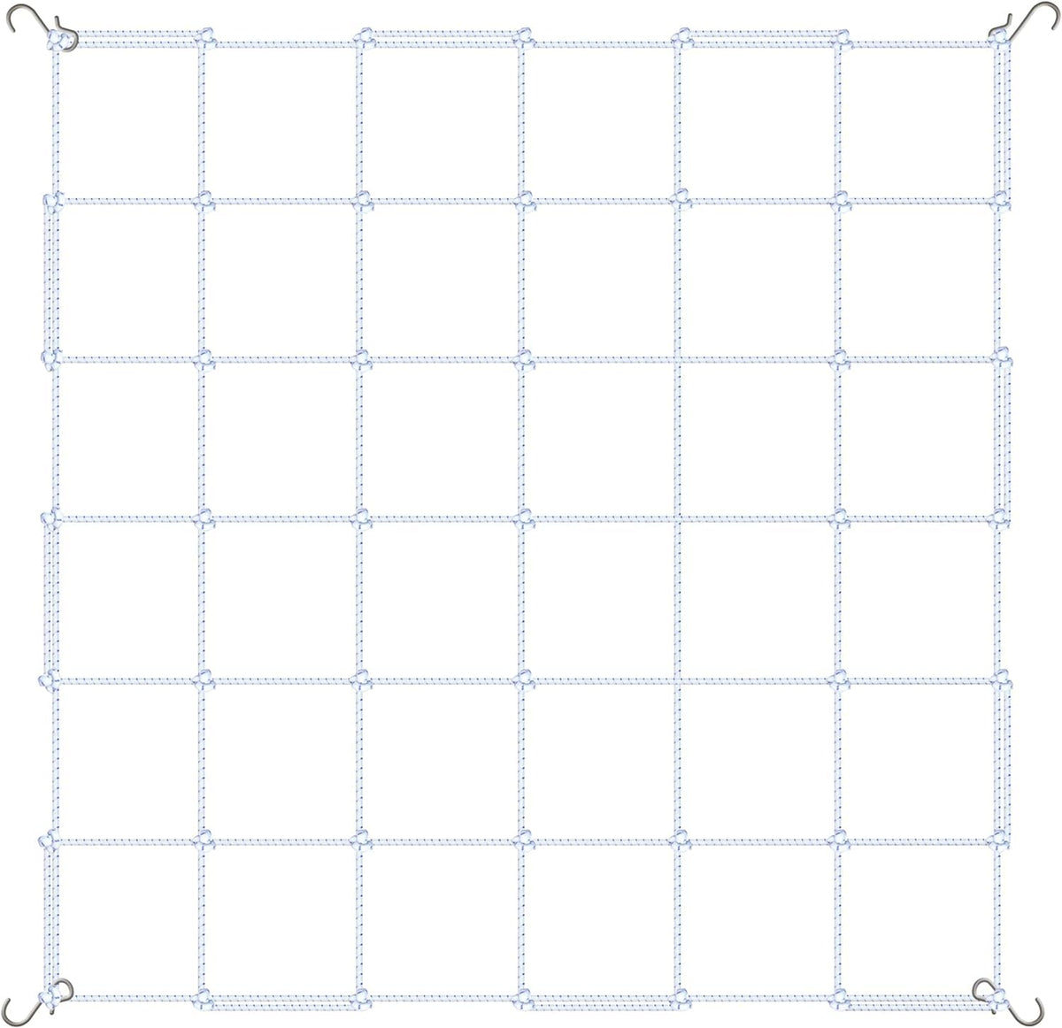 iPower - Red de Enrejado elástico Flexible de 4 x 4 pies con Ganchos para Tienda de campaña, Flores, Verduras, Soporte de Plantas trepadoras, 4 pies x 4 pies, Color Blanco