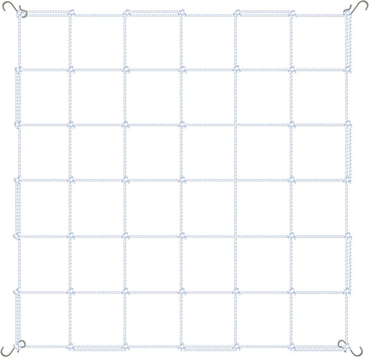 iPower - Red de Enrejado elástico Flexible de 4 x 4 pies con Ganchos para Tienda de campaña, Flores, Verduras, Soporte de Plantas trepadoras, 4 pies x 4 pies, Color Blanco