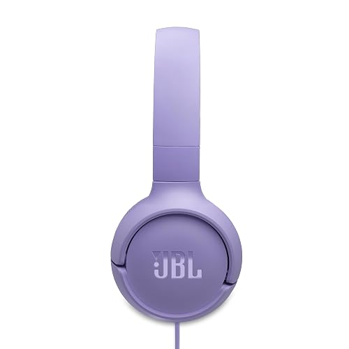 JBL Tune 520C USB-C - Auriculares en la Oreja con Cable de Alta resolución, Color Morado