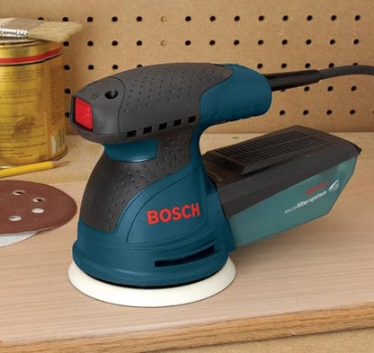 Bosch - Lijadora orbital con bolsa de transporte | 7.500-12.000 OPM, velocidad variable, freno amortiguador de almohadilla, almohadilla de gancho y bucle, bote de microfiltro