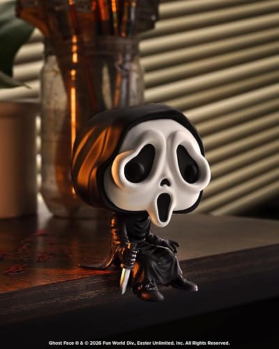Funko Pop! Ghost Face (Sitting) | Mercancía Oficial - Figura de Vinilo Coleccionable para Decoración - Regalo de Cumpleaños para Fans