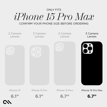 Case-Mate - Funda tipo portafolios para iPhone 15 Pro Max, color negro [protección contra caídas de 12 pies] [compatible con MagSafe] Funda magnética con tapa tipo folio hecha con piel guijarro auténtico, soporte de paisaje, efectivo y tarjetero