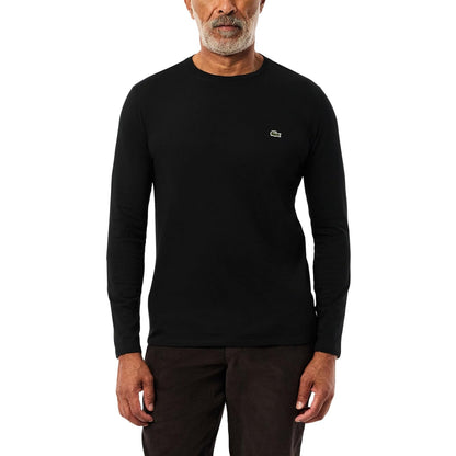 Lacoste Playera de Manga Larga Pima Regular Fit Crewneck Camiseta para Hombre - Negro - - XXL