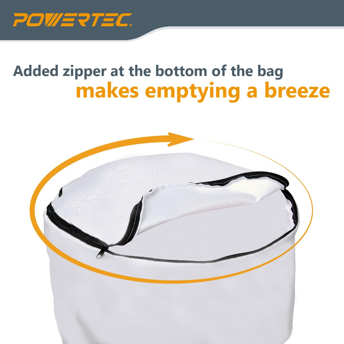 POWERTEC 70334 Bolsa de filtro de polvo para montaje en pared, 1 micra, para Grizzly, Shop Fox, Rockler Delta, Wen y POWERTEC DC5371/ 5372