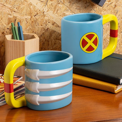 Taza grande Wolverine - Producto oficial X-Men, taza cerámica coleccionable, regalo para fans de Marvel y Deadpool, 550ml