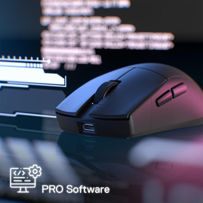 Redragon Mouse Gamer K1ng, Triple Conexión, 26,000 dpi 49 Gramos, Inalámbrico, Cableado, Bluetooth.