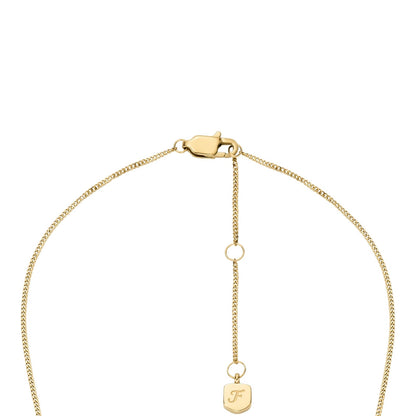 Collar con colgante de mariposa Fossil JF04920710 Sutton de acero inoxidable en color dorado para dama