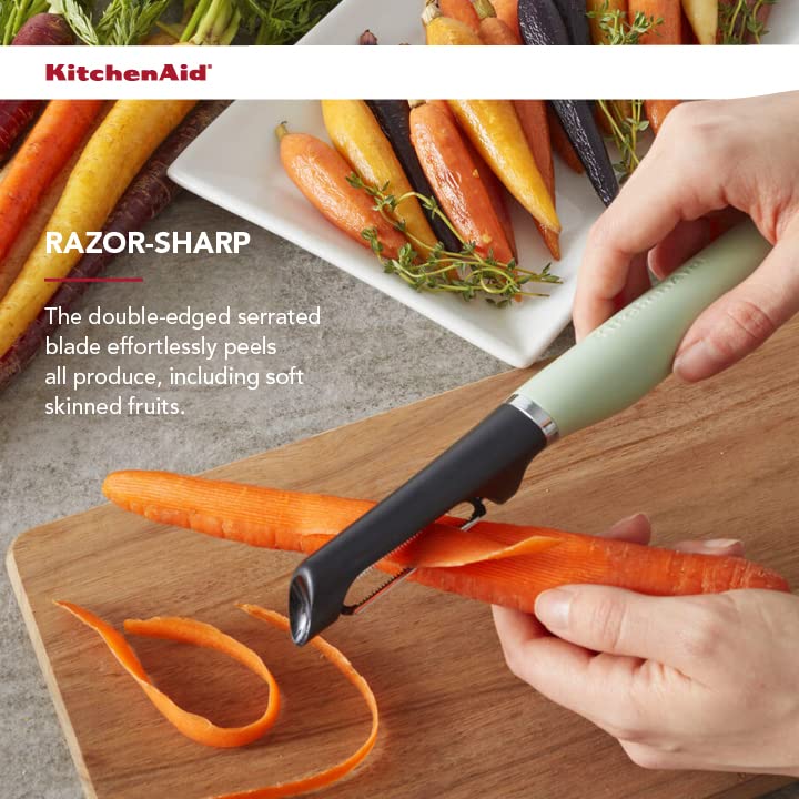 KitchenAid Gourmet Euro Peeler, 8.7 pulgadas, pistacho