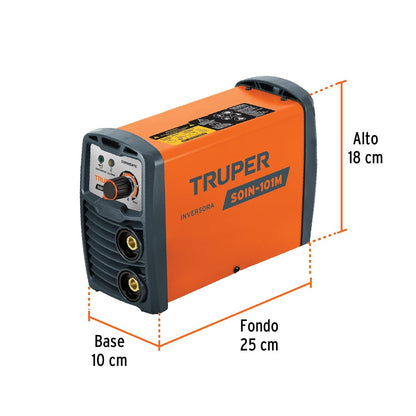 Truper SOIN-101M, Mini soldadora inversora 100 A 127 V ligera y compacta