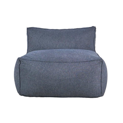 Sochic Sofá Puff de 2 Plazas Tapizado en Tela Resistente Azul Marino con Relleno de Microperlas