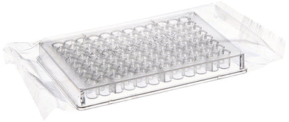 Globe Scientific 120338 Polystyrene Microtest Plate, 96-Well, Flat Bottom, Sterile, Individually Wrapped (Pack of 50)