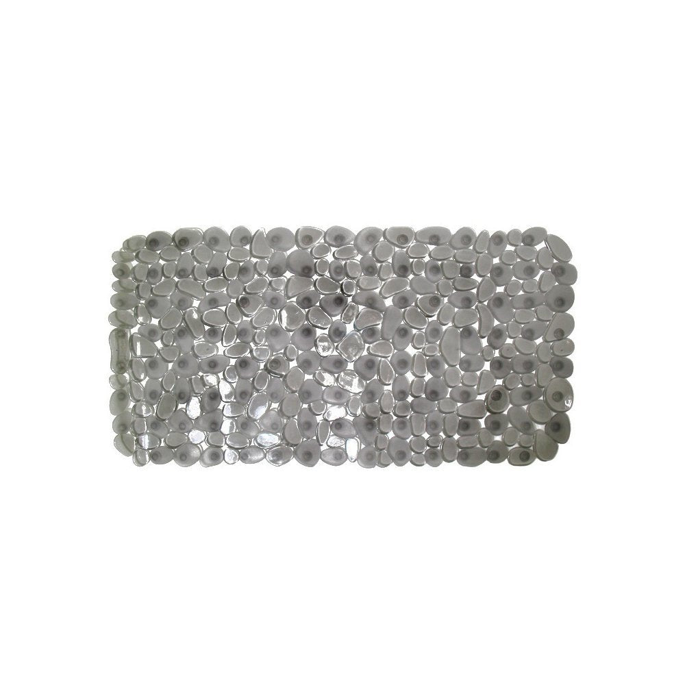 InterDesign Pebblz Bath Mat, Clear - Grafito