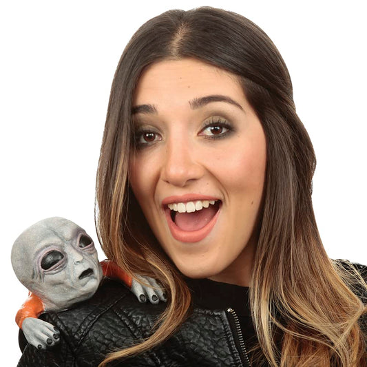 Shoulder Buddy: Alien, Muñeco para Hombro de Alienígena, Complemento para Disfraz de Extraterrestre Ideal para Halloween y Fiesta de Disfraces