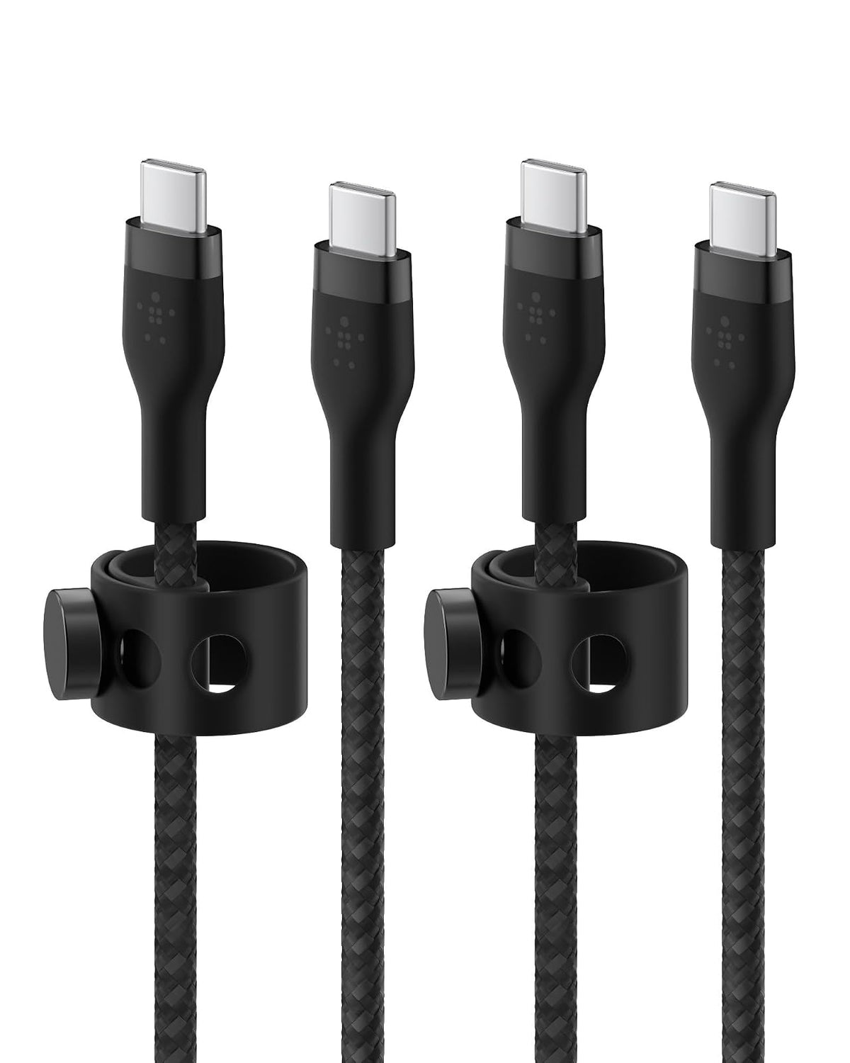 Belkin BoostCharge Pro Flex Cable de carga trenzado USB-C a USB-C (6.5 pies/2 m), cable de carga rápida certificado USB-IF para iPhone 16 Series, MacBook, Galaxy S25, Nintendo Switch 2 y más, color