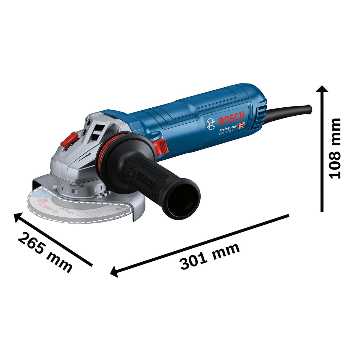 Bosch Esmeril angular 5'' GWS 12-125 S 1200W 127V M14