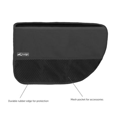 Kurgo Car Door Guard for Dogs, Pet Protector for Car Doors, Waterproof, Adjustable, Quick Installation, Storage Pockets, Fits Sedans and SUVs, Black