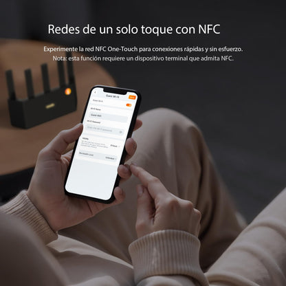 Tenda Router RE6L Pro WiFi 7 BE5100, Velocidad hasta 5011 Mbps, Dual-Band, 1 Puerto 2.5G + 3 Puertos 1G, 5 Antenas, NFC, Control Parental, VPN, Compatible con Proveedores de Internet