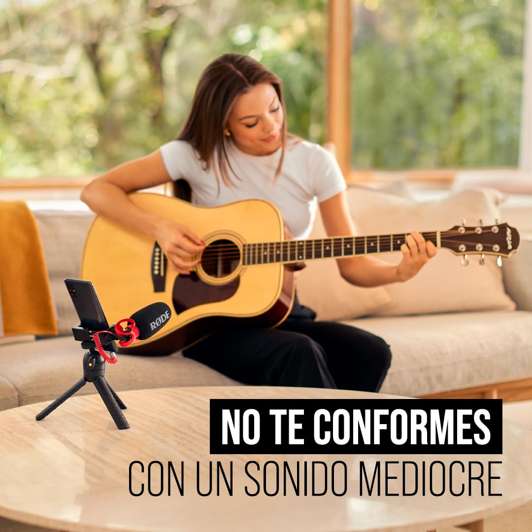 RØDE VideoMicro II Micrófono Shotgun | Compacto Para Cámara y Móvil, 3.5mm TRS, Sin Batería, Montura HELIX y Parabrisas