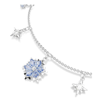 Swarovski Pulsera Magic, Copo de nieve, Azul, Baño de rodio