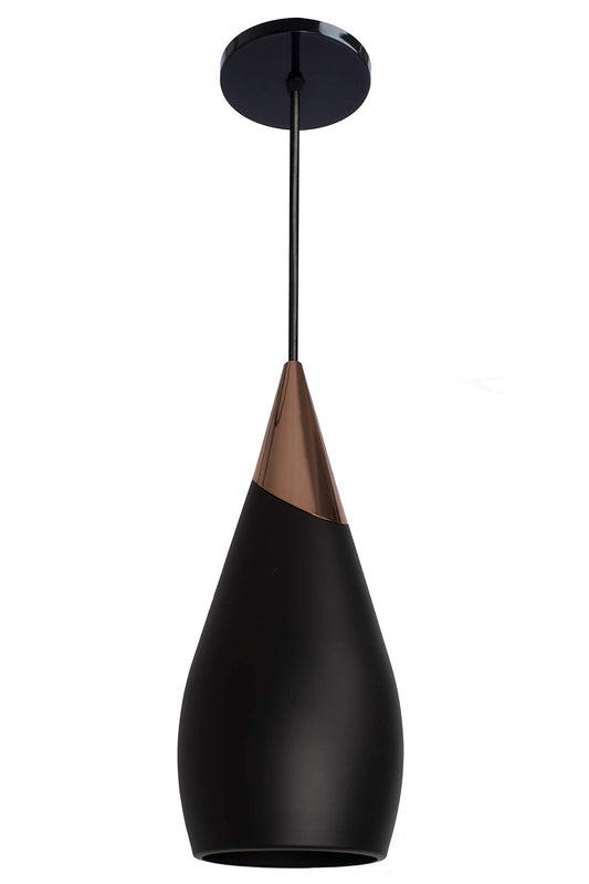 MAXXI MX-CL7014-N/CB Candil de Acero Negro, Detalle en Cobre