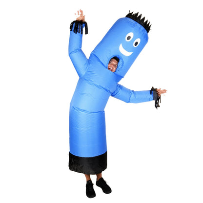 LookOurWay - Disfraz Inflable para Hombre, diseño de Brazo Ondulado, Divertido Disfraz Inflable de Halloween para Adultos, Color Azul - Azul