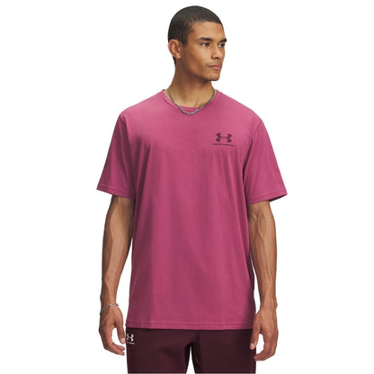 Under Armour Sportstyle - Playera de Manga Corta para Hombre - Estándar - G - (659) Fucsia Dusk - Dark Maroon