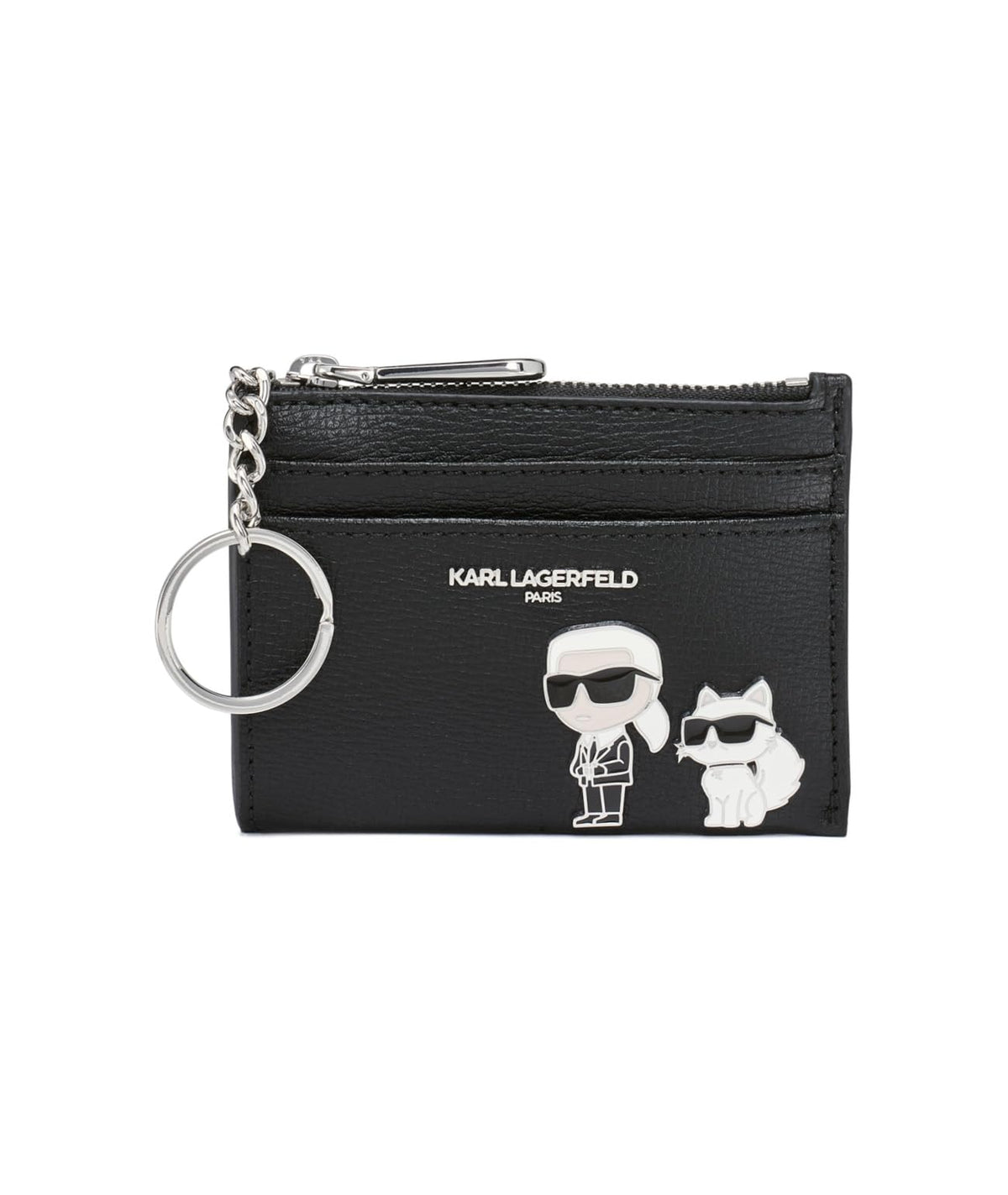 Karl Lagerfeld Paris Choupette SLG - Tarjetero con cierre, Combo Negro, Mediano, Tarjetero con cierre Choupette Slg