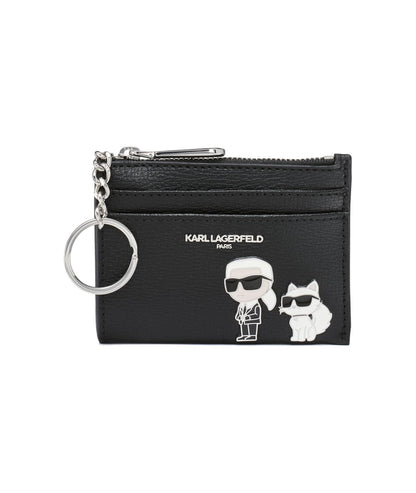 Karl Lagerfeld Paris Choupette SLG - Tarjetero con cierre, Combo Negro, Mediano, Tarjetero con cierre Choupette Slg