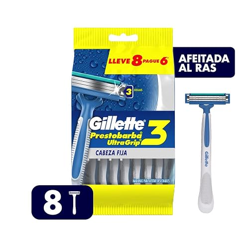 Gillette Rastrillo para Afeitar Desechables, Paquete de 8 Unidades