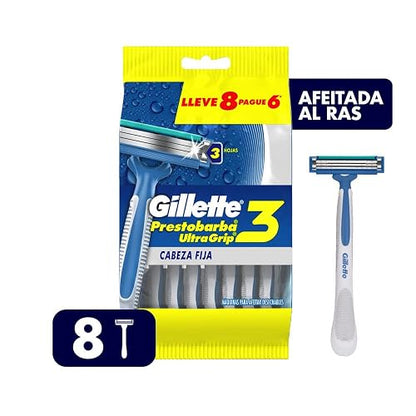 Gillette Rastrillo para Afeitar Desechables, Paquete de 8 Unidades