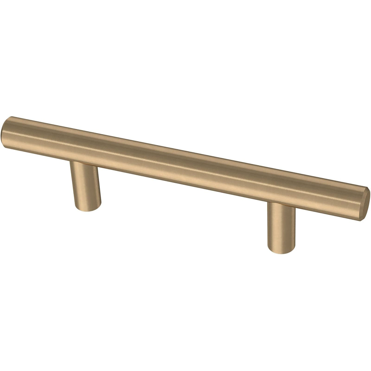 Franklin Barra maciza de latón (paquete de 10) manijas de gabinete de 7,6 cm con agujero central | Puerta de cocina de bronce champaña, cajones, aparadores, muebles BAR076Z-CZ-B