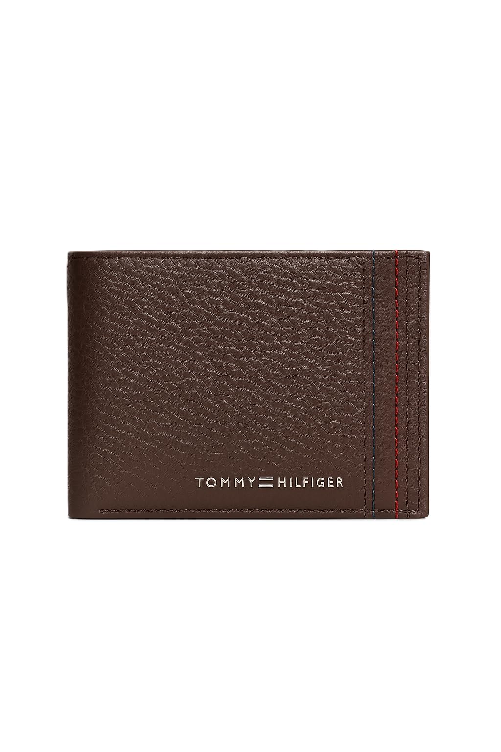 Tommy Hilfiger Cartera Cafe para hombre | De mano, 4 pulgadas, cuero, con logo distintivo TH