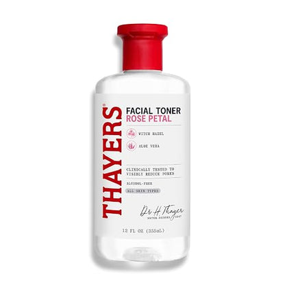Thayers Tonificador sin alcohol con pétalos de rosa, hamamelis y aloe vera, 355 ml