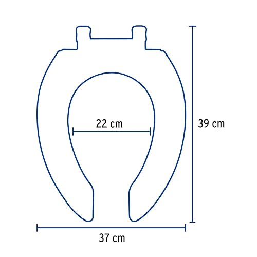 Foset Aqua AWC-40Z, Asiento redondo para WC abierto color azul