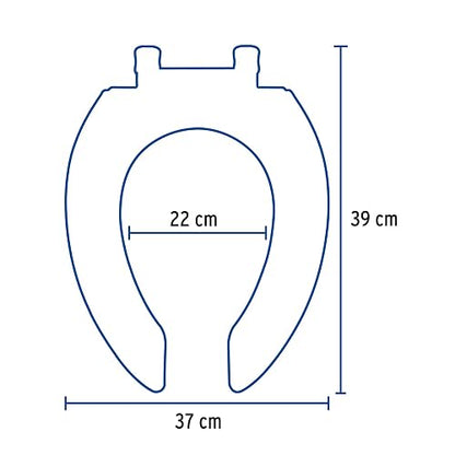Foset Aqua AWC-40Z, Asiento redondo para WC abierto color azul