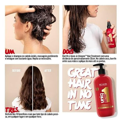 Revlon Professional UniqOne Champu y Acondicionador Tratamiento hidratante para el pelo 10 en 1 producto - 490 ml