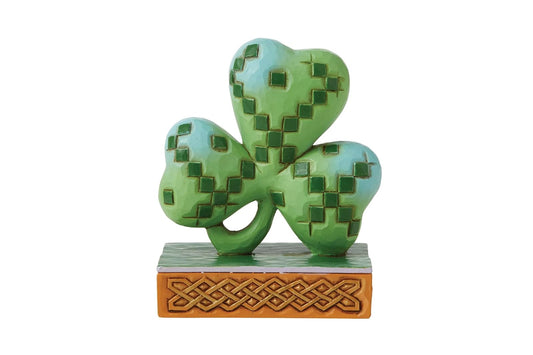 Enesco Jim Shore Heartwood Creek Figura Miniatura de trébol con Nudo irlandés, 3.5 Pulgadas, Multicolor