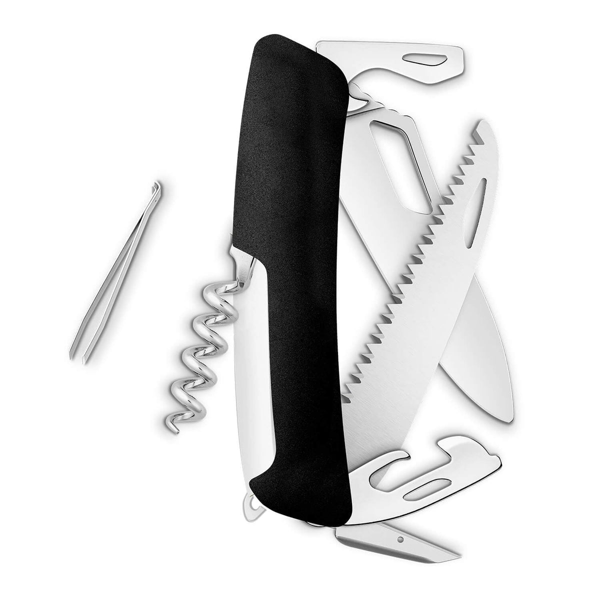 Navaja Swiza POLISHED Single Hand SH05 R, 13 funciones, negro