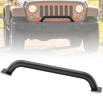 Nilight Protector de Cepillo para Polvo Frontal, Compatible con Jeep Wrangler JL 2018-2025, Gladiator JT 2019-2025, Protector de Rejilla de Barra de Acero se Adapta a Parachoques de Acero Rubicon de