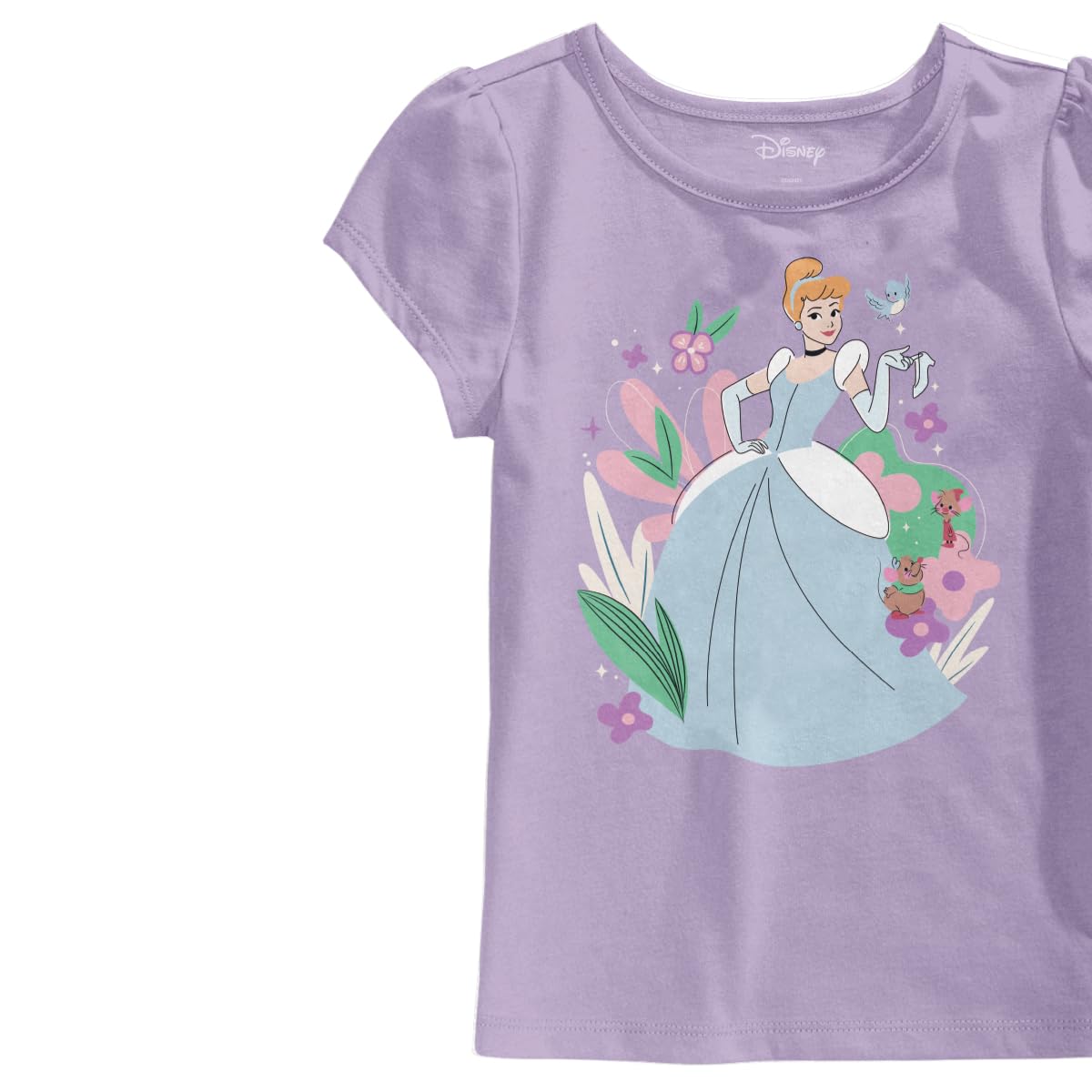 Disney Princesas La Cenicienta Playera Estampada para Niñas, Lila