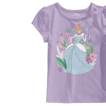 Disney Princesas La Cenicienta Playera Estampada para Niñas, Lila