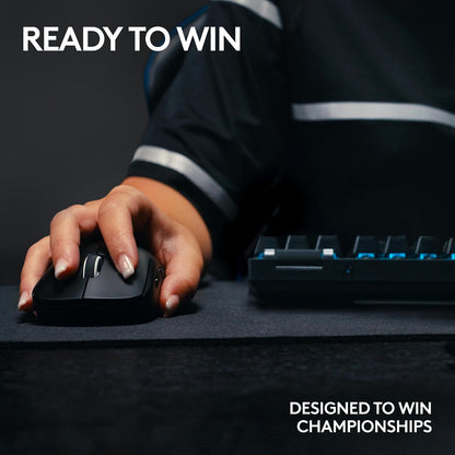Logitech G Pro X TKL Lightspeed, Teclado inalámbrico para Juegos, ultraportable, sin sección numérica, RGB LIGHTSYNC, Teclas de PBT, interruptores con Click perceptible (GX Blue) - Negro