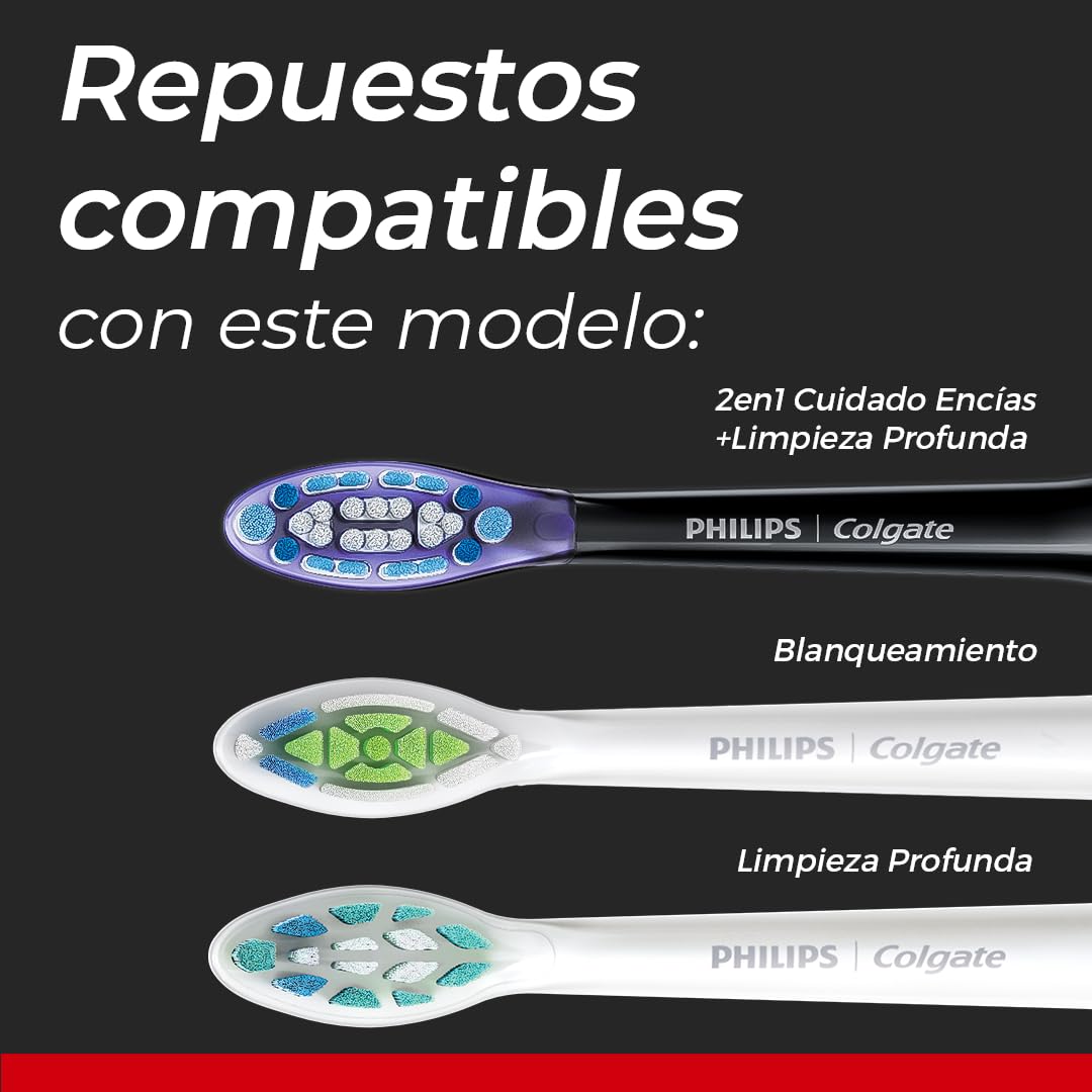 Philips Colgate Cepillo de Dientes Eléctrico SonicPro 35 Clean & Sensitive | Remueve 500% más placa 2 modos de cepillado