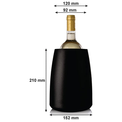 Vacu Vin Rapid Ice elegante enfriador de vino, color negro, Negro, Negro, 1