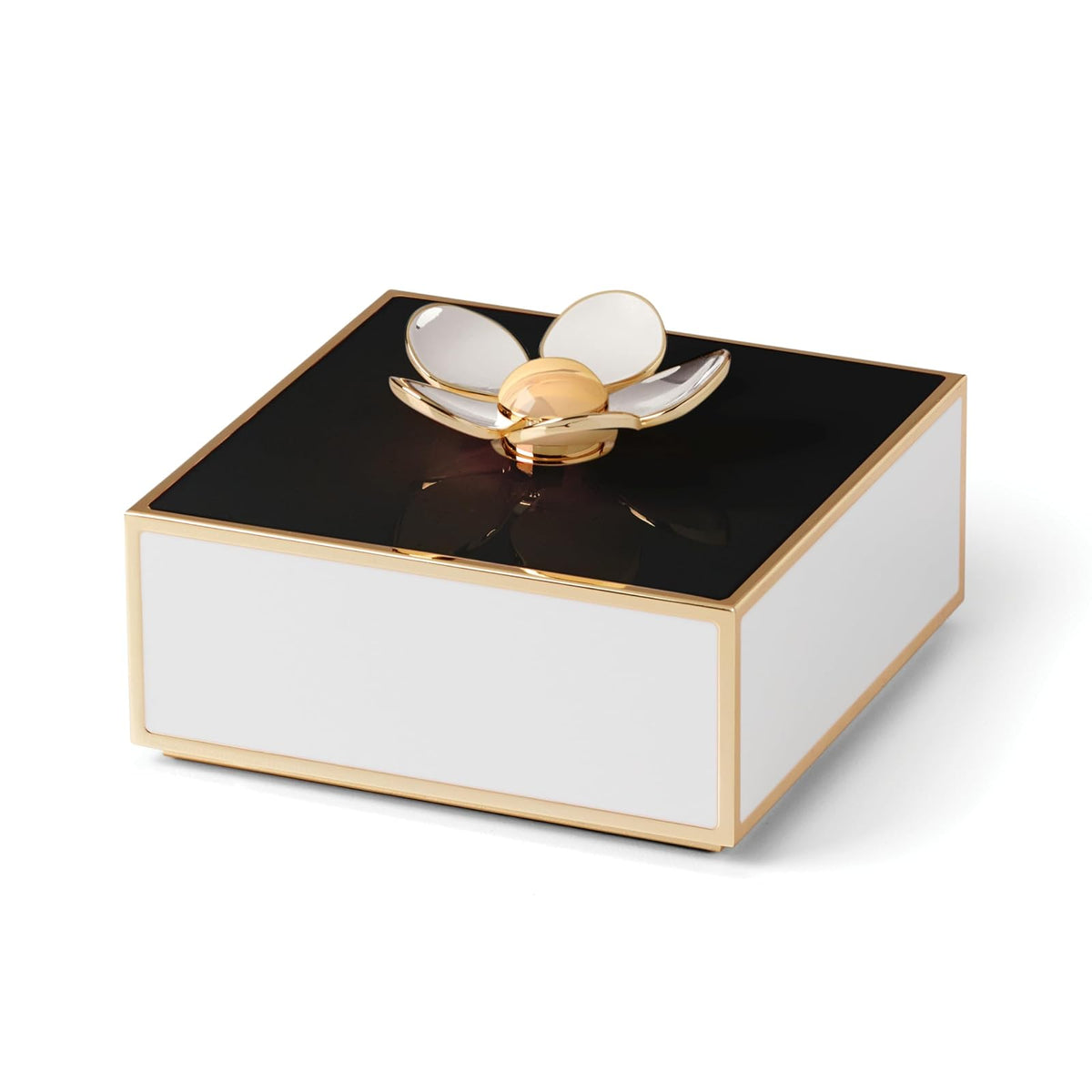 Kate Spade New York Caja Decorativa Make It Pop, Diseño Floral - Negro - blanco