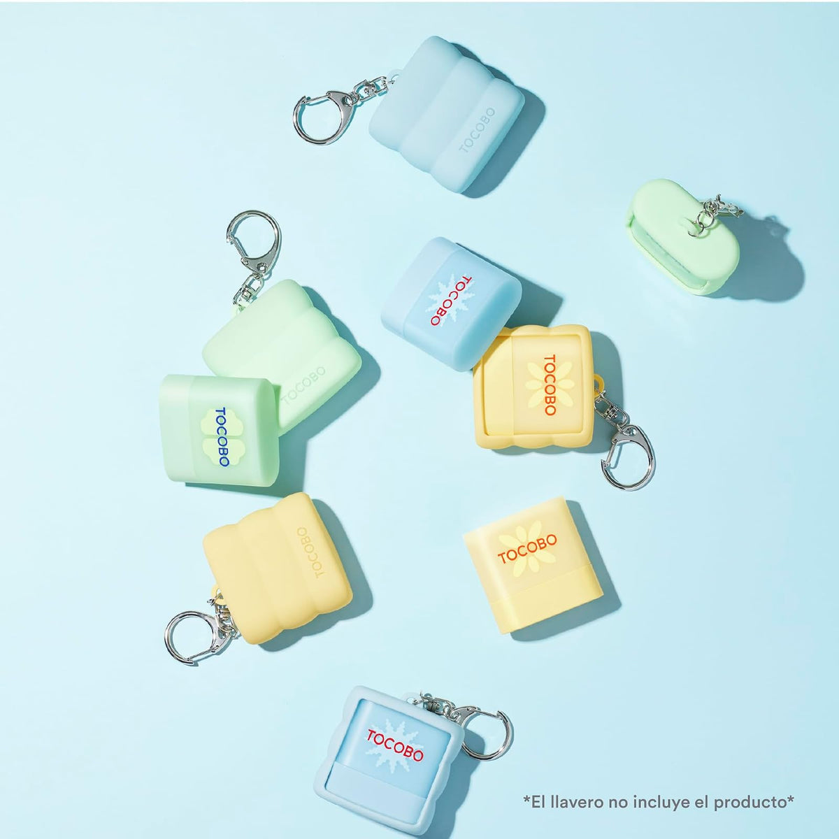TOCOBO Key Ring Azul, Llavero Decorativo Compacto para Bolsa, Mochila o Llaves, Accesorio K-Beauty Coleccionable, No Incluye Solar