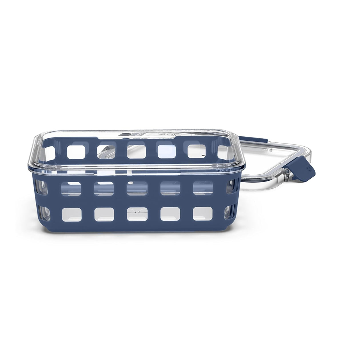 Ello Duraglass Recipiente de Vidrio 5 Tazas Almacenamiento Alimentos | Recipiente de vidrio de 5 tazas con funda de silicona, tapa a prueba de fugas, apto para microondas, congelador y lavaplatos